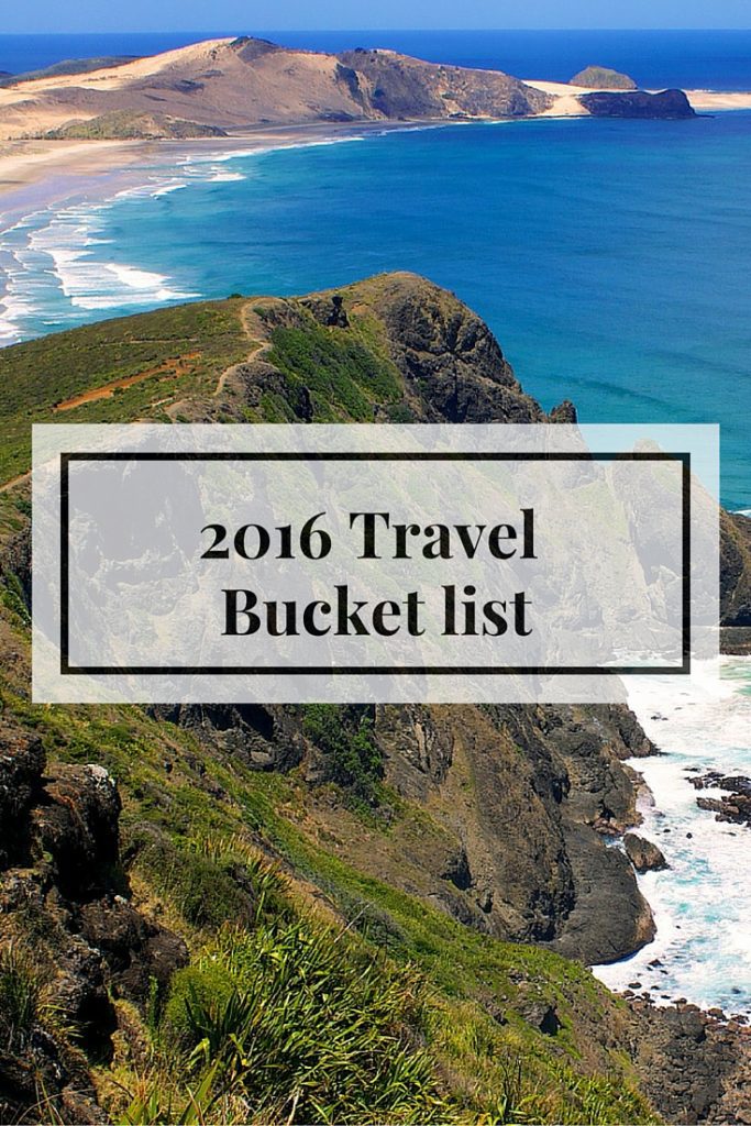 2016 Travel Bucket list