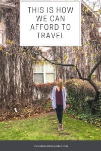 how we afford to travel