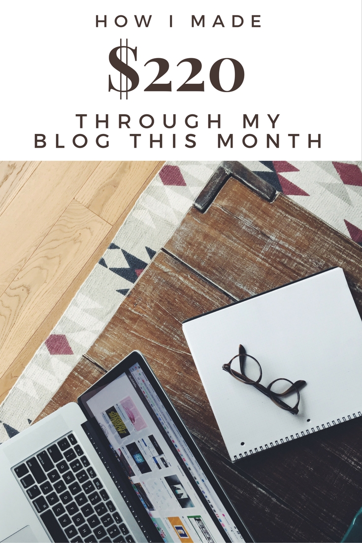 Monthly Income Report For August: $219.06