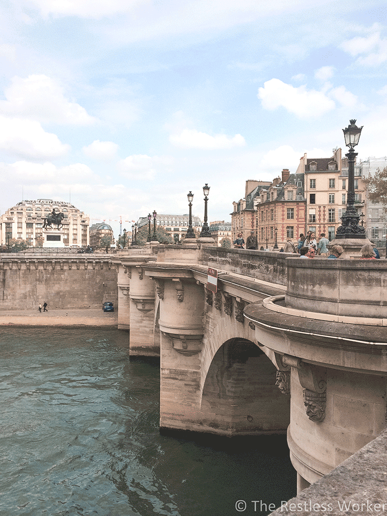 view of the seine in paris