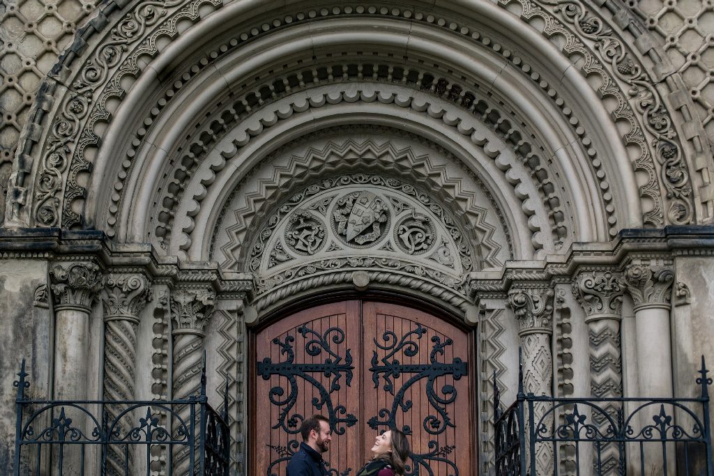 engagement photos at the university of Toronto