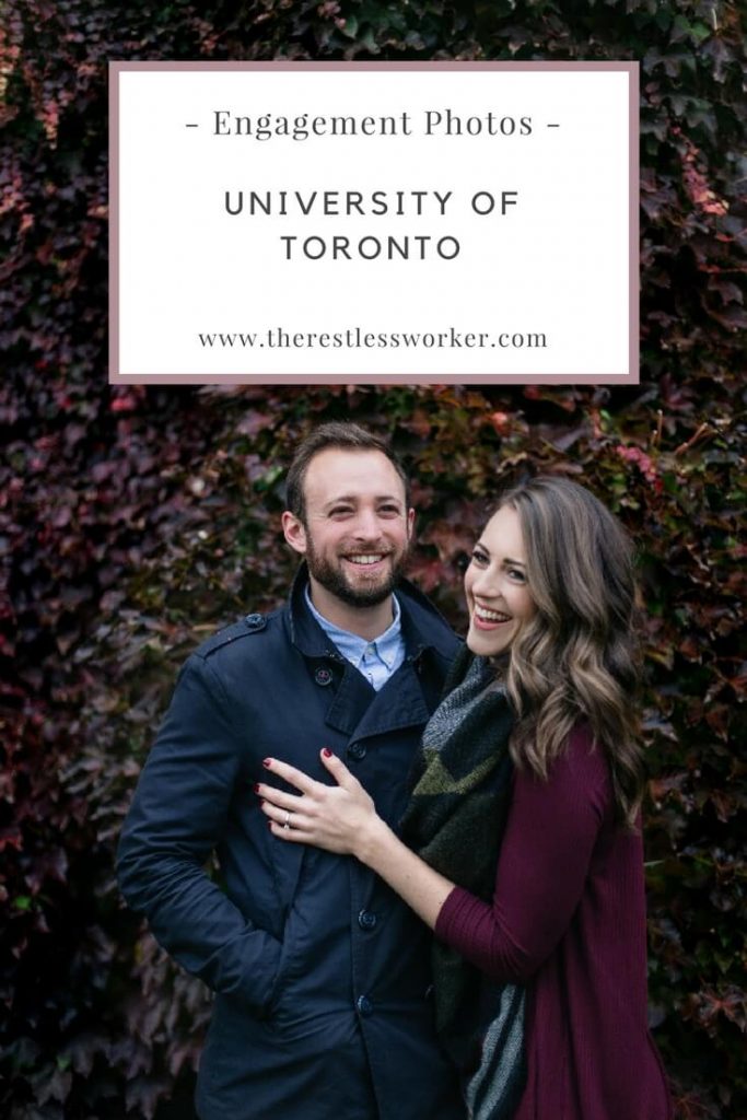 engagement photos at the university of Toronto