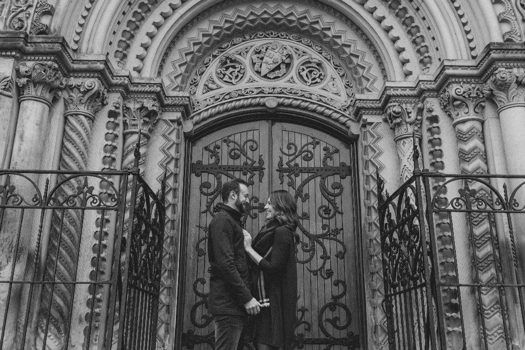 engagement photos at the university of Toronto