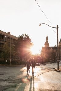 engagement photos at the university of Toronto