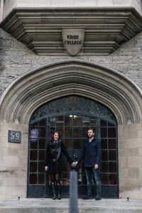 engagement photos at the university of Toronto