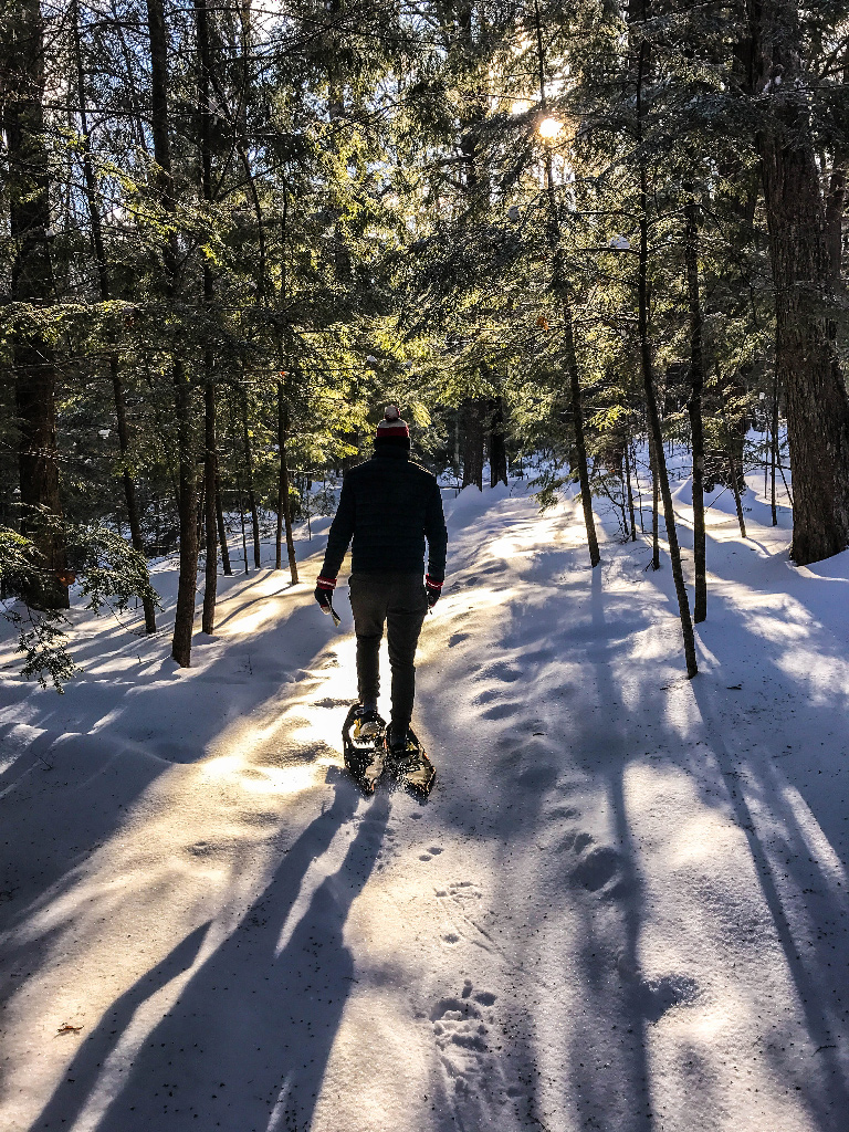 snowshoeing ontario romantic winter getaway