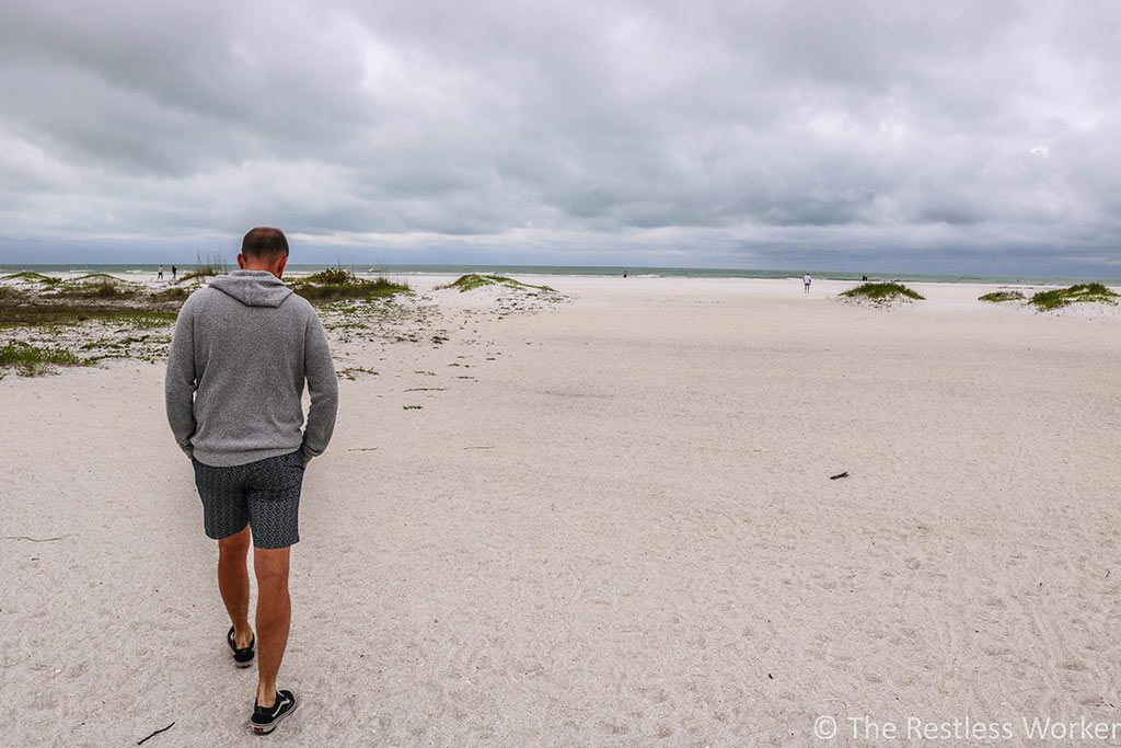 walking along the beach in florida