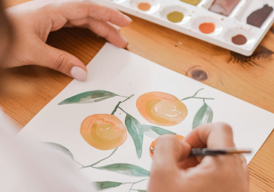 painting oranges