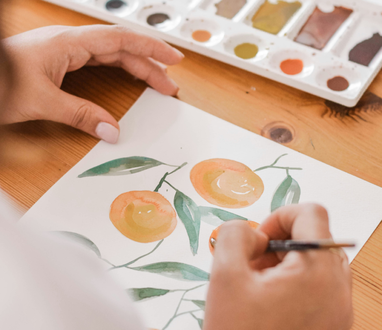 painting oranges