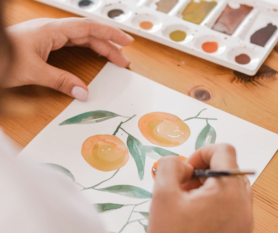 painting oranges